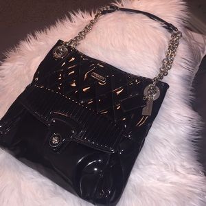 Coach Black Patent Leather Crossbody beautiful